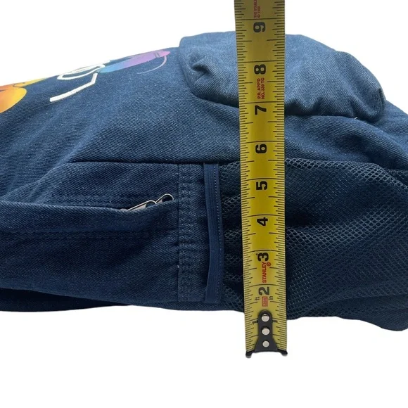 Walt Disney Pride Collection Love Denim Backpack Mickey Mouse Rainbow Disneyland - Picture 15 of 15